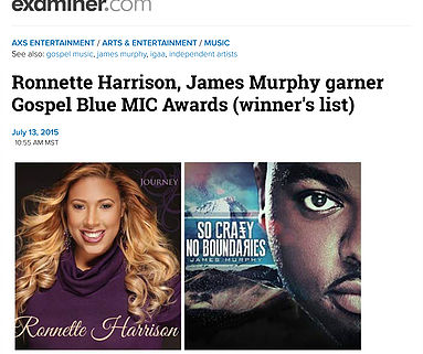Examiner Gospel Blue Mic Gospel Award